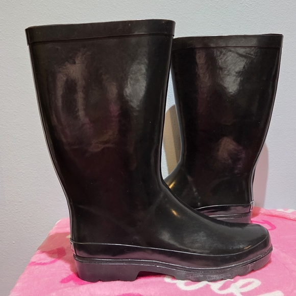 Sugar Women's Black Rain Boot, Size 9 - Picture 5 of 9